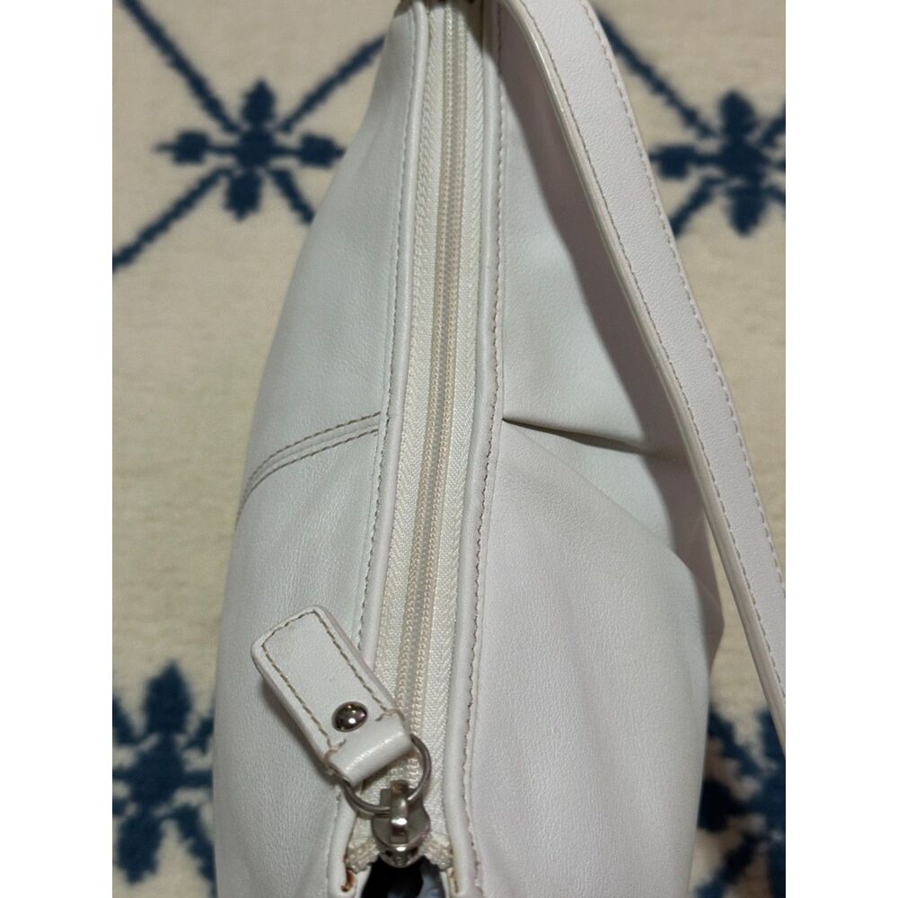 Coach Vintage Y2K Pleated Baguette Mini Hobo Purse Shoulder Bag - White - Picture 5 of 9